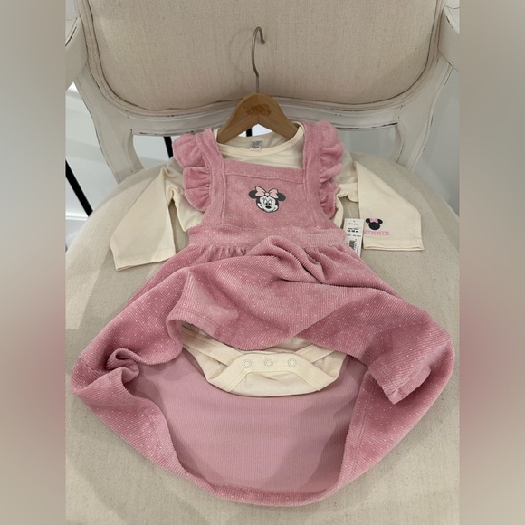 🩰 Baby Girls Disney X Joe Fresh Minnie Mouse Dress 2 Piece Set NWT - Picture 6 of 7